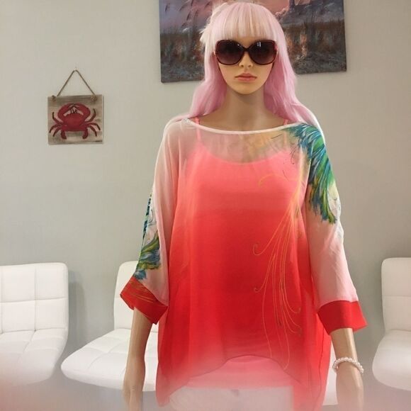 Allegra K hi lo blouse in size small - Picture 4 of 6